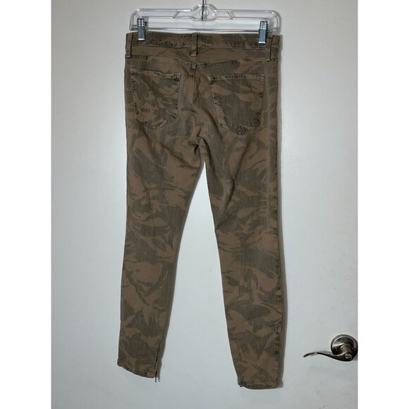 Current/Elliott The Silverlake Zip Ankle Skinny Mid-Rise Commando Camo Jeans 27 - Picture 6 of 11